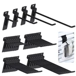 Keadic 32PCS Slatwall Hooks Assortment Set 2" 4" 6" 8", Assorted,black. Fixed Price $30.00.