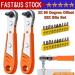 Ratcheting Right Angle Screwdriver Hex 90 Degree Offset + 10PCS Bits Lot. Fixed Price $316.39.
