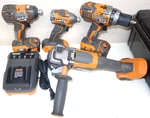 Ridgid 18V Cordless 4-TOOL Combo Kit, 2 Batteries & Charger. Fixed Price $149.99.