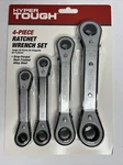 New Hyper Tough 4PC Double End Forged 12-PT Offset Head Ratchet Wrench Sae. Fixed Price $16.99.
