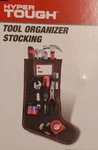 Hyper Tough Organizer Christmas Stocking Black Canvas Pockets Store Tools. Fixed Price $13.99.