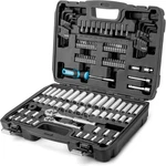 Mechanics Tool Kit 121-PIECE Sae Metric Socket Set 72-TOOTH Ratchet With Case. Fixed Price $127.99.