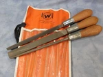 Warrensville File & Knife 3PC Bastard Set Flat, Triangle, Round LOC-MB1. Fixed Price $44.95.