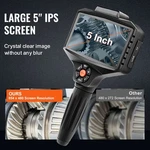 Triple Lens Borescope, 5" Ips Screen Inspection Camera With Lights, 8X Zoom 1080. Fixed Price $100.39.