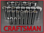 Craftsman Hand Tools 28PC Deep 1/2 Sae Metric Mm 12PT Ratchet Wrench Socket Set. Fixed Price $99.35.