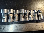 Snap On 8PC 3/8" Drive Shallow Chrome Sae Swivel Socket Set 5/16-3/4 FU244. Fixed Price $160.00.