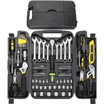 95-PIECES Portable Tool Set Kit W/adjustable Wrench Pliers Socket Bits Tlgreen. Fixed Price $60.78.