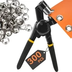Heavy Duty Grommet Tool Kit With Pliers, 12MM Metal Eyelets Set Hol.... Fixed Price $45.09.