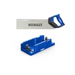Kobalt Miter Box With 14 Fine Finish Back Saw Hand Cutting Tool Set. Fixed Price $24.59.