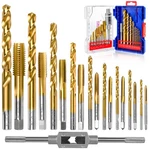 18PCS Metric Drill And Tap M2 To M12 Set, Gold. Fixed Price $63.89.