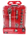 Craftsman 11-PC Sae Ratchet & Socket Set 3/8" Drive Brand New. Fixed Price $32.00.