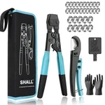 Shall Pex Crimping Clamp Cinch Tool And Pipe Hose Cutter, Turquoise. Fixed Price $64.42.