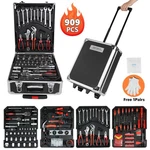 909-PC Pro Tool Set W/4-DRAWER Rolling Case Complete Home & Auto Kit. Fixed Price $98.00.