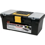 Sturdy 16-INCH Plastic Tool Storage Box With Easy-grip Handle & Organizer Tray. Fixed Price $40.96.