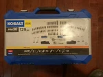 Kobalt #1151719 129-PIECE Pro 90 Ratchet Mechanics Tool Set. Fixed Price $94.99.