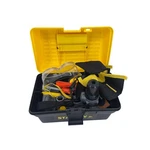 Stanley Jr Kids Toy Toolbox With Tools Drill Saw Belt Goggles Wrench Bolts. Fixed Price $29.00.
