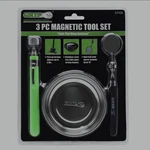 3PC Grip Tool Set Magnetic Parts Tray Telescoping 5LB Inspection Mirror. Fixed Price $9.99.