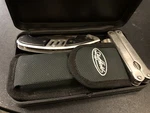 Brookstone Folding Stainless Steel Multi Tool Set Case Unused. Fixed Price $29.39.