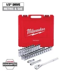 Milwaukee 1/2 In Drive Sae/metric Ratchet & Socket Mechanics Tool Set (47-PIECE). Fixed Price $214.95.