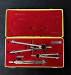 Vintage Keuffel & Esser Ionic Drafting Tools Set Box West Germany Compass. Fixed Price $25.00.