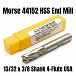 Morse Cutting Tools 44152 4550 Hss End Mill 13/32 X 3/8 Shank 4-FLUTE Nos Usa. Fixed Price $20.69.