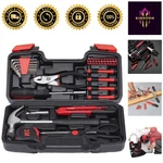Compact 39-PIECE Home Tool Set With Lockable Case Perfect For College Students. Fixed Price $45.59.