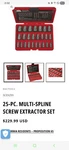 Mac Tools Pc Multi Spline Hexagonal Extractor Set 25SE(PLEASE Read). Fixed Price $115.00.