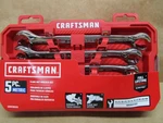 Craftsman Five Piece Metric Flare Nut Wrench Set - #CMMT99333. Fixed Price $34.99.