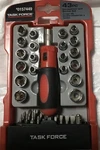 Task Force 43 Pc Screwdriver And Socket Set W/ Case New 0157449. Fixed Price $12.00.