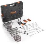 Vevor Mechanics Tool Set And 1/4IN 3/8IN 1/2 Drive Sockets 205PCS. Fixed Price $89.90.