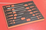 Snap-on Tools 16PC Orange Soft Grip Instinct Screwdriver Set SGDX160BFO. Fixed Price $416.99.