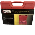 Tool - 3/8 Drive Sae Fractional Socket Set Pieces 6 Point Chrome 22000. Fixed Price $35.95.