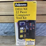 Fellowes Deluxe 22 Piece Computer Tool Kit Black Case W/ Grounding Wrist Strap. Fixed Price $19.95.