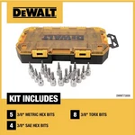 Dewalt 17 Piece 3/8" Drive Sae Metric Hex/torx Bit Socket Set W/ Case DWMT73806. Fixed Price $34.00.