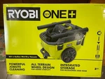 New!! Ryobi One+ 18V Cordless 6 Gal. Wet Dry Vacuum (tool Only) Model # PCL735B. Fixed Price $109.95.