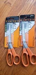 Set Of 2-CARTINI Fiscars Original Serrated Orange Handle Stitching Scissors 8.5". Fixed Price $24.99.