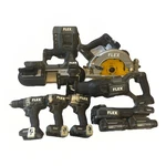Flex 24V Power Kit 10 Piece Set 7 Tools, Batteries, Charger. Fixed Price $700.00.