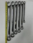 Snap-on Sae Double Box End Wrench Set Chrome Finish Metal Silver 6PC 1/8-9/16. Fixed Price $180.00.