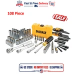 Dewalt 1/4 In. X 3/8 Drive Polished Chrome Mechanics Tool Set (108-PIECE). Fixed Price $76.99.