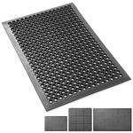 Commercial Restaurant Floor Mats, Non-slip, Grease Resistant Rubber Black. Fixed Price $28.99.