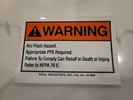 Ideal 44-882 Arc Flash 3.5" X Warning Label (lot Of 18), New. Fixed Price $35.00.