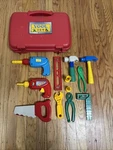 13 Vtg 80S Kids Shelcore Toys Little Fix Pretend Play Tool Set Drill Hammer. Fixed Price $21.95.