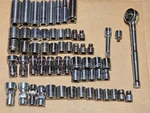 Craftsman 60 Piece Socket Set 3/8" Drive Sae & Metric Ratchet Wobbly Standard. Fixed Price $60.00.