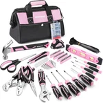 Workpro Pink Tool Set, 277 Pcs Home Repairing Kit, Bag With 13-IN. Fixed Price $85.99.