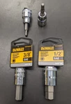 New Dewalt 4 Pc. Hex Bit Sockets-sae 3/8" Drive- Free Shipping. Fixed Price $22.22.