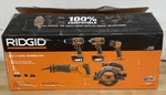 Ridgid 18V Cordless 5-TOOL Combo Kit R96255 (open Box New). Fixed Price $324.99.