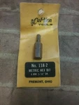 Hex Bit Socket 4MM, 5/16" Drive Cal-van Tools No. 118-2. Fixed Price $13.22.