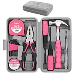 13PC Pink Small Compact Womens Ladies Hand Mini Tool Kit Set For Home Office Diy. Fixed Price $15.95.