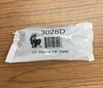 3028D Grey Pneumatic 3/4" Drive X 7/8" Deep Socket. Fixed Price $28.98.