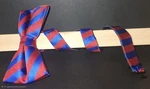 The Bar 100% Silk Red Navy Striped Pre-tied Adjustable Men's Formal Bow. Fixed Price $22.19.